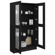 Vidaxl Vitrine Cabinet Black 82.5x30.5x150 Cm Engineered Wood