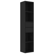 Vidaxl Book Cabinet Black 36x30x171 Cm Engineered Wood