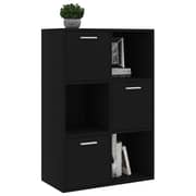 Vidaxl Storage Cabinet Black 60x29.5x90 Cm Engineered Wood