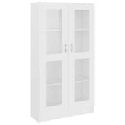 Vidaxl Vitrine Cabinet White 82.5x30.5x150 Cm Engineered Wood