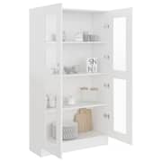 Vidaxl Vitrine Cabinet White 82.5x30.5x150 Cm Engineered Wood