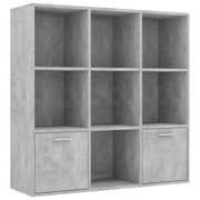 Vidaxl Book Cabinet Concrete Grey 98x30x98 Cm Engineered Wood