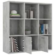 Vidaxl Book Cabinet Concrete Grey 98x30x98 Cm Engineered Wood