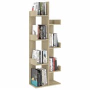 Vidaxl Book Cabinet Sonoma Oak 48x25.5x140 Cm Engineered Wood