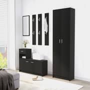 Vidaxl Hallway Wardrobe Black 55x25x189 Cm Engineered Wood