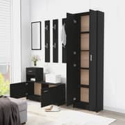 Vidaxl Hallway Wardrobe Black 55x25x189 Cm Engineered Wood