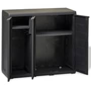 Vidaxl Garden Storage Cabinet With 2 Shelves Black
