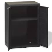 Vidaxl Garden Storage Cabinet With 1 Shelf Black