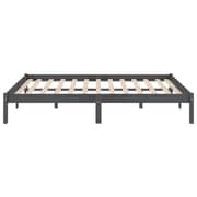 Vidaxl Bed Frame Grey Solid Wood Pine 160x200 Cm