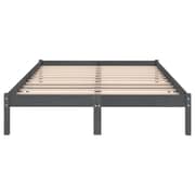 Vidaxl Bed Frame Grey Solid Wood Pine 140x200 Cm