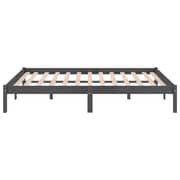 Vidaxl Bed Frame Grey Solid Wood Pine 140x200 Cm