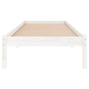 Vidaxl Bed Frame White Solid Wood Pine 90x200 Cm