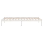 Vidaxl Bed Frame White Solid Wood Pine 90x200 Cm