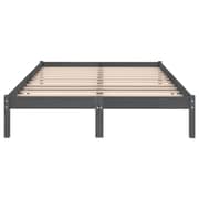 Vidaxl Bed Frame Grey Solid Wood Pine 200x200 Cm