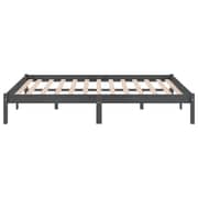 Vidaxl Bed Frame Grey Solid Wood Pine 200x200 Cm