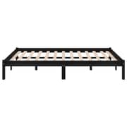 Vidaxl Bed Frame Black Solid Wood Pine 160x200 Cm