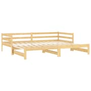 Vidaxl Pull-out Day Bed Solid Pinewood 2x