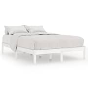Vidaxl Bed Frame White Solid Wood Pine 160x200 Cm