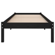 Vidaxl Bed Frame Black Solid Wood Pine 90x200 Cm