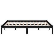 Vidaxl Bed Frame Black Solid Pinewood 180x200 Cm 6ft Super King Uk