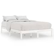 Vidaxl Bed Frame White Solid Wood Pine 140x200 Cm