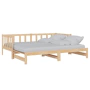 Vidaxl Pull-out Day Bed Solid Pinewood 2x