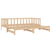 Vidaxl Pull-out Day Bed Solid Pinewood 2x