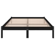 Vidaxl Bed Frame Black Solid Wood Pine 140x200 Cm
