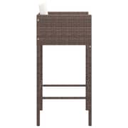 Vidaxl Bar Stools 4 Pcs With Cushions Brown Poly Rattan