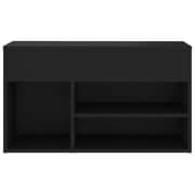 Vidaxl Shoe Bench Black 80x30x45 Cm Engineered Wood