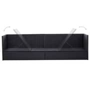 Vidaxl Garden Bed With Cushion And Pillow Poly Rattan Black