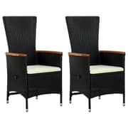 vidaXL Outdoor Chairs 2pcs With Cushions