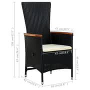 vidaXL Outdoor Chairs 2pcs With Cushions