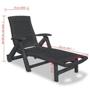 vidaXL Sun Lounger With Footrest