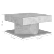 Vidaxl Coffee Table Concrete Grey 57x57x30 Cm Engineered Wood