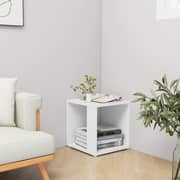 Vidaxl Side Table White 33x33x34.5 Cm Engineered Wood