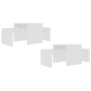 Vidaxl Coffee Table Set White 100x48x40 Cm Engineered Wood