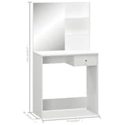 Vidaxl Dressing Table Engineered Wood 75x40x141 Cm White