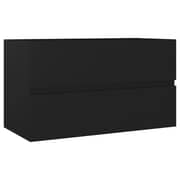 Vidaxl Sink Cabinet Black 80x38.5x45 Cm Engineered Wood