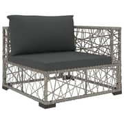 Vidaxl 5 Piece Garden Lounge Set With Cushions Poly Rattan Grey