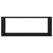 Vidaxl Wall Cube Shelf 2 Pcs Black 60x15x23 Cm Engineered Wood