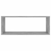 Vidaxl Wall Cube Shelf 2 Pcs Concrete Grey 60x15x23 Cm Engineered Wood