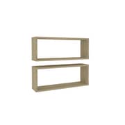 Vidaxl Wall Cube Shelf 2 Pcs Sonoma Oak 60x15x23 Cm Engineered Wood