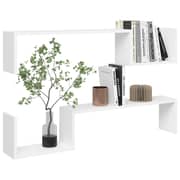 Vidaxl Wall Shelf 2 Pcs White 100x15x20 Cm Engineered Wood