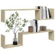 Vidaxl Wall Shelf 2 Pcs Sonoma Oak 100x15x20 Cm Engineered Wood