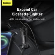 Baseus 120w Share Together Fast Charging Car Charger USB+ Type-C with Cigarette Lighter Expansion