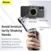 Baseus 4500mAh Handheld Folding 3-Axis Gimbal Stabilizer for Smartphones Video, Vlog Pocket Phone