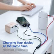 Baseus 4-in-1 Rapid Series Fast Charging Cable For Type-c X 2 + Iphone + Micro Usb Data Sync Cable