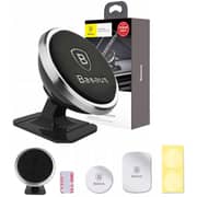Baseus 360-degree Magnetic Car Mount Dashboard Phone Holder Silver