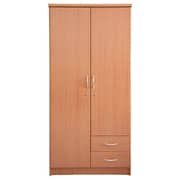 Galaxy Design Wooden 2 Door Lock Cabinet, Brown - W90cm X H190cm X D55cm